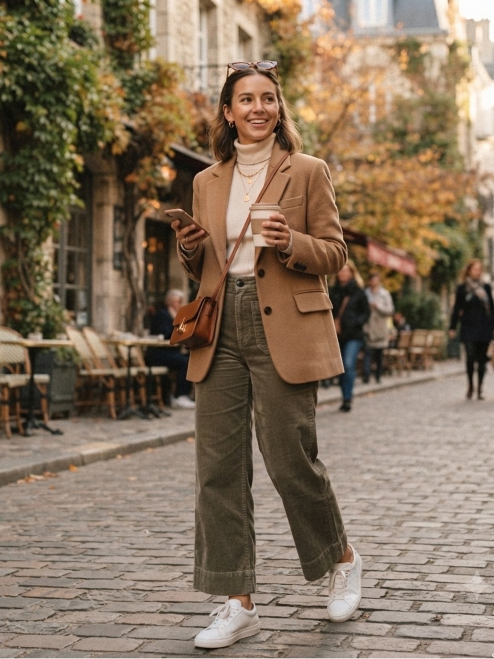 Maeve x Anthropologie Wide Leg Corduroy Pants in Olive Green. Size 32 - Picture 2 of 13